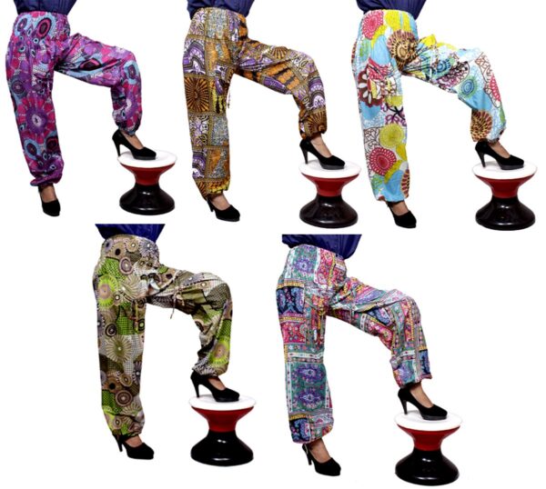 Rayon Boho Hand Floral Print Hippie Trousers Pants Gypsy Lounge Wear Wholesale Lot