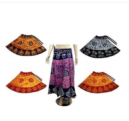 Beautiful Cotton Batik Printed Hippie Women's Long Skirts Wholesale Lot