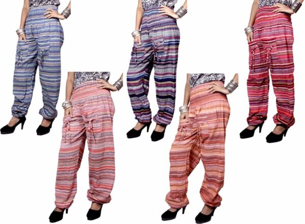 25Pcs Cotton Alibaba Harem Trousers Boho Hippie Gypsy Pants for Ladies Wholesale Lot