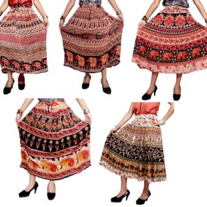 Hippie Beautiful Print Gypsy Cotton Boho Long Skirt Wholesale Lot
