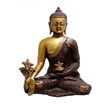 Indian Religious Gift Lord Buddha Nepal Brass Idol Sculpture Statue