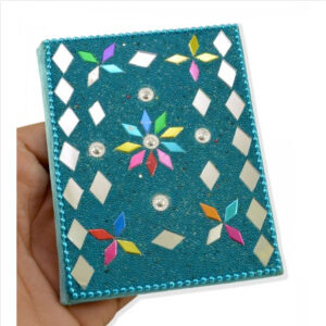 Indian Blue Table Decor Pen Diary Lac Beaded Decorative Plain Pages Pad