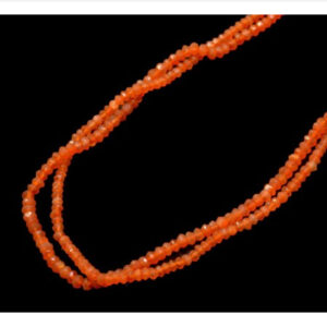 14 Stand Natural Orange Carnelian Faceted Beads 4-5mm