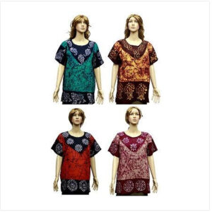 Cotton Casual Women's Batik Block Printed Short Kurti & Tunics Wholesale Lots