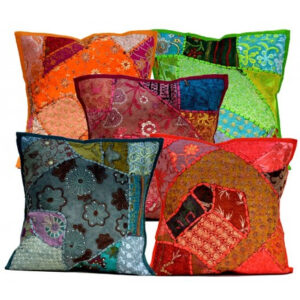 Multi Applique Embroidery Vintage Patchwork India Toss Throw Pillow Cushion Covers Wholesale Lot