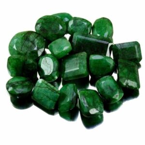 284ct / 18pcs Natural Green Emerald Faceted Loose Gemstones Wholesale Lot