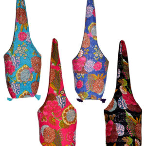 25 New Kantha Stitch Tote Bags Long Sling Boho Gypsy Purse Wholesale Lot