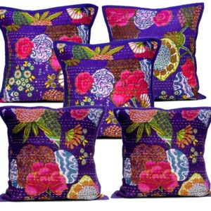 Home Decor Pillowcase Kantha Stitch Cushion Covers Wholesale Lot