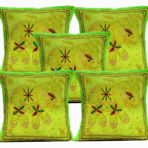 Jari Elephant Sequin Home Decorative Indian Ethnic Cushion Covers AIC551