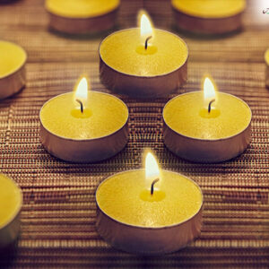 Arvedikas Premium Scented Tea Light Candles Smokeless Lemongrass Set of 25pcs
