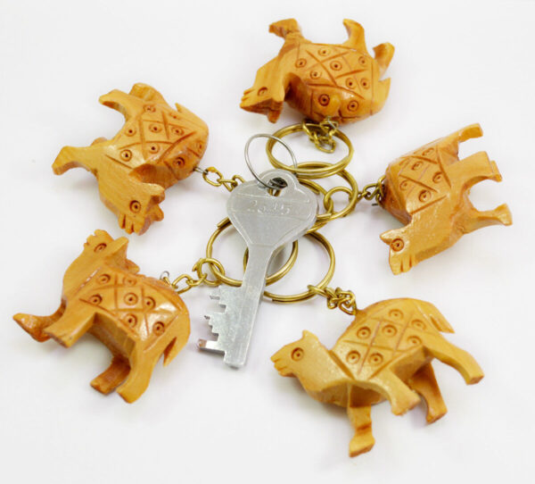 Hand Carved Wooden Camel Key Ring,keychain ,wood Key Holder Keychain