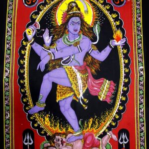 Lord Shiva Dancing Natraj Yoga Batik 43 Inch